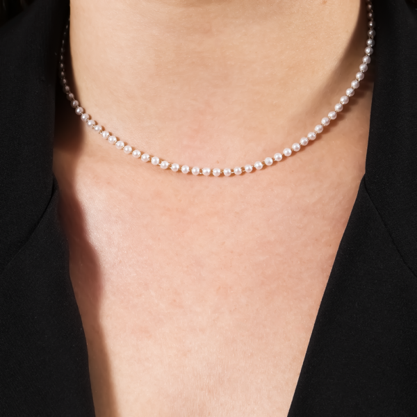 Colar Dourado Chocker de Pérolas - Imagem 2